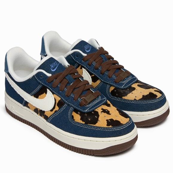 Nike Shoes - 🐆👖 Nike Air Force 1 Low Cheetah Blue Denim 🐆👖